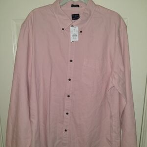NWT J.Crew Garment Dyed Slim Untucked Pink Button Down Shirt Men’s sz XL
